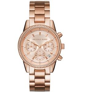 Michael Kors Gold Watch with Crystal Accents